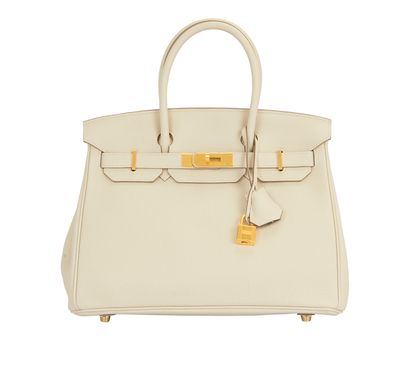 Birkin 30 in Veau Togo Craie/Gris Mouette, front view